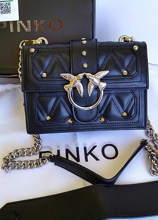 Жіноча сумка pinko пінко чорна, брендова сумка, сумки pinko