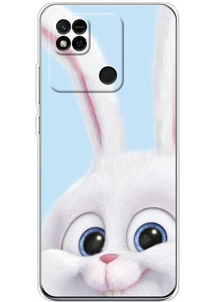 Чехол силиконовый с картинкой на xiaomi redmi 10a (кролик снежок)