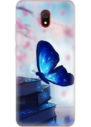 Чохол силіконовий з картинкою на xiaomi redmi 8a (метелик)