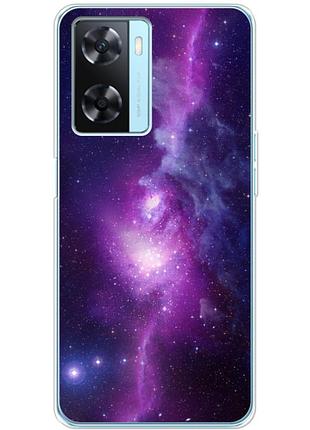 Чехол силиконовый с картинкой на oppo a57s (космос)
