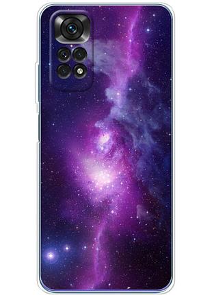 Чохол силіконовий з картинкою на xiaomi redmi note 11s (космос)
