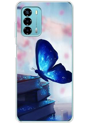 Чехол силиконовый с картинкой на zte blade v40 vita (бабочка)