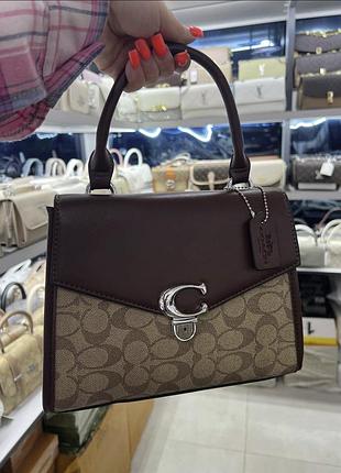 Женская сумка coach, сумка коач, cross body, модная сумка, офисная сумка, сумка через плечо коричневый