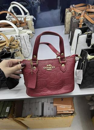 Женская сумка coach, сумка коач, cross body, модная сумка, сумка через плечо красный