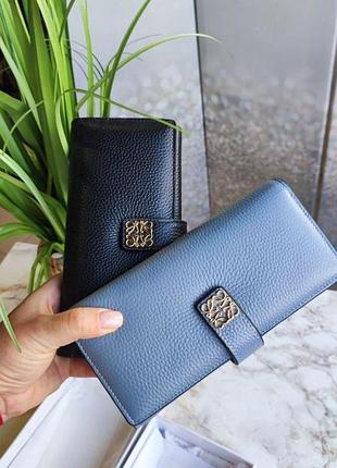 Жіночий шкіряний гаманець loewe, брндовий гаманець, гаманець натуральна шкіра
