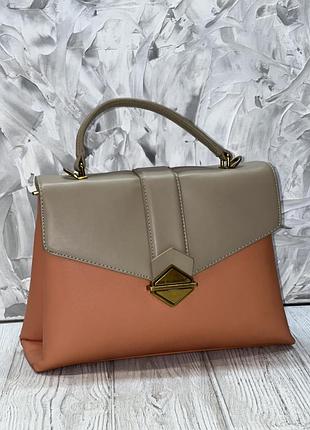 Сумка david jones 5617 коралово-бежевий
