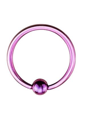 Кільце для пірсингу хард 8х1.2х3мм емаль сталь 316l mr.piercing рожевий