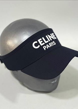 Козырек celine, летний козырек селин в расцветках, козырек от солнца черный