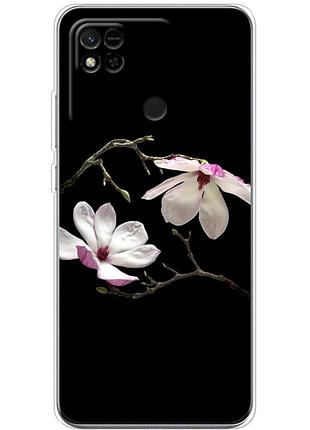 Чохол силіконовий з картинкою на xiaomi redmi 10a (квітка, манголія)