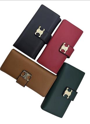 Женский кожаный кошелек celine, кошелек селин, брендовый кошлек, кошелек натуральная кожа