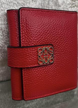 Женский кожаный кошелек loewe, маленький кошелек, кошелек натуральная кожа, складной кошелек