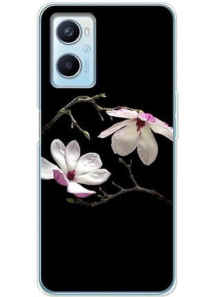 Чохол силіконовий з картинкою на oppo a96 (квітка, манголія)