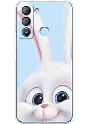 Чехол силиконовый с картинкой на tecno pop 5 lte (кролик снежок)
