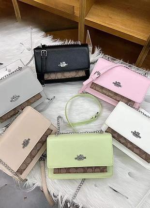 Женская сумка coach в расцветках, сумка коач, брендовая сумка, сумка на плечо, сумка через плечо