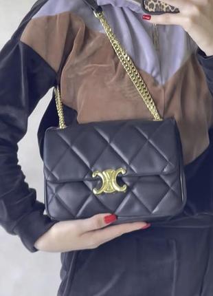 Женская сумка celine в расцветках, сумка селин, клатч селин, кросс боди, cross body, сумка через плечо черный