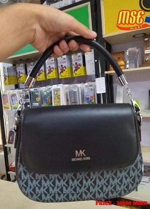 Сумка michael kors, сумка майкл корс, сумка з принтом майкл корс, крос-боді, сумка через плече, клатч чорний