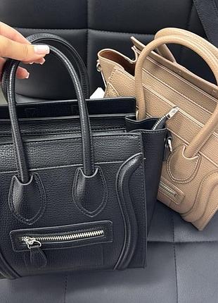 Женская сумка celine, сумка cелин без лого, сумка shoper celine, офисная сумка, вместительная сумка черный