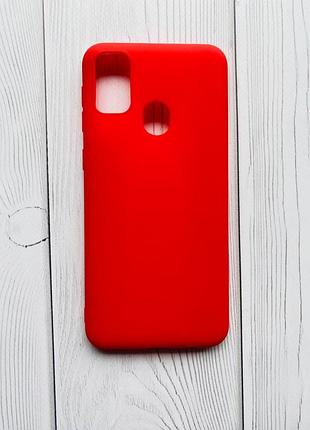 Силиконовый матовый чехол для samsung galaxy а30(2019)/а20(2019) красный