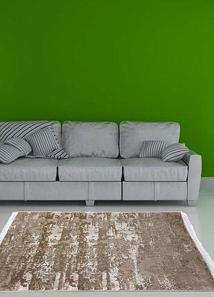 Килим1.0x2.0 м alaska з комбінованим ворсом і термоусадкою beige 03935a
