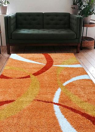 Килим з високим ворсом super lux shaggy 1,7 х 2,5 м light tile 7368а