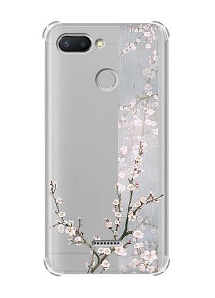 Чохол із потовщеними кутами для xiaomi redmi 6 :: квітуча сакура (принт 285)