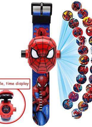 Детские наручные часы с 3d проектором — модель "spiderman (человек-паук)" проектор 24 изображения