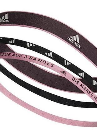 Спортивные повязки на голову adidas 3шт. shadow maroon/black/bliss pink
