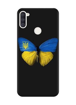 Матовий чохол з чорними боками на samsung galaxy a11 :: метелик україна (принт 255)