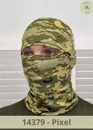 Тактична балаклава літня потовідвідна з тканини coolmax. підшоломник військовий, армійський (арт. 14377-0) pixel