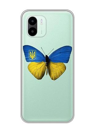 Прозорий чохол на xiaomi redmi a1 :: метелик україна (принт 255)