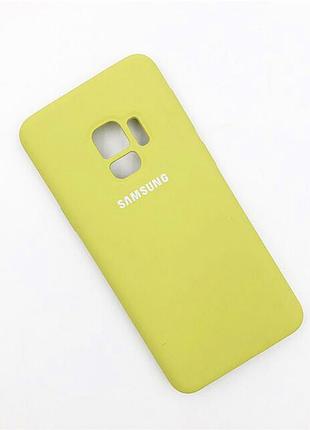 Silicone case силіконовий чохол на samsung galaxy s9 жовтий гірчичний