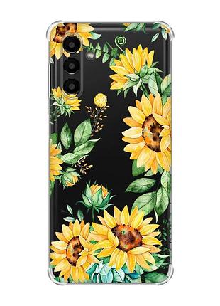 Чехол с утолщёнными углами для samsung galaxy a04s/a13 5g :: подсолнухи (принт 288)