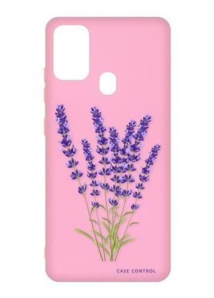 Матовий чохол з рожевими боками на samsung galaxy m30s/m21 :: лаванда (принт 28)