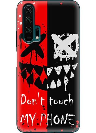 Чехол силиконовый с картинкой на huawei honor 20 pro (не трогай мой телефон)