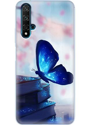 Чехол силиконовый с картинкой на huawei nova 5t (бабочка)