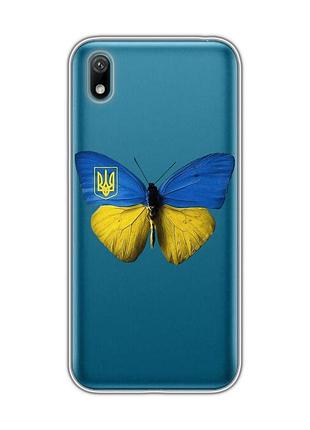 Прозрачный чехол для huawei y5 2019 / honor 8s :: бабочка украина (принт 255)
