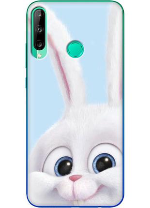 Чехол силиконовый с картинкой на huawei p40 lite e (кролик снежок)