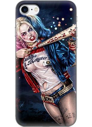 Чехол силиконовый с картинкой на iphone 8 (харли квинн, harley quinn)