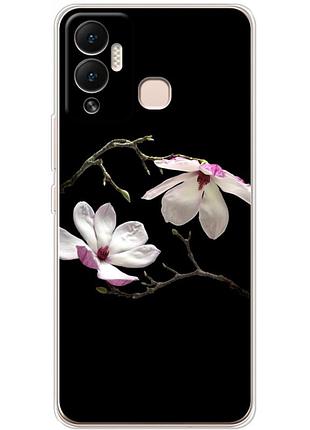 Чехол силиконовый с картинкой на infinix hot 12 play (цветок, монголия)