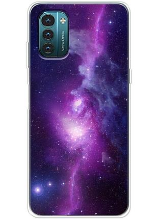 Чехол силиконовый с картинкой на nokia g11 (космос)