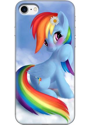 Чехол силиконовый с картинкой на iphone se 2020 (литл пони, my little pony)