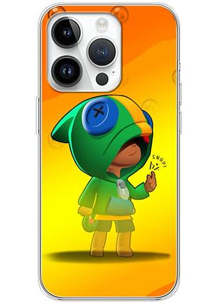 Чехол силиконовый с картинкой на iphone 14 pro (бравл старс, brawl stars)