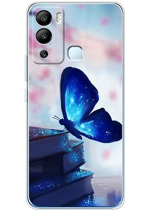 Чехол силиконовый с картинкой на infinix hot 12i (бабочка)