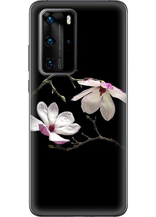 Чехол силиконовый с картинкой на huawei p40 pro (цветок, монголия)