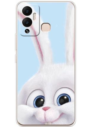 Чохол силіконовий з картинкою на infinix hot 12 play (кролик сніжок)