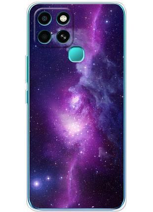 Чехол силиконовый с картинкой на infinix smart 6 (космос)