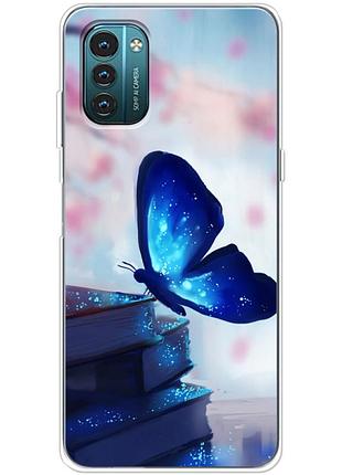 Чехол силиконовый с картинкой на nokia g11 (бабочка)