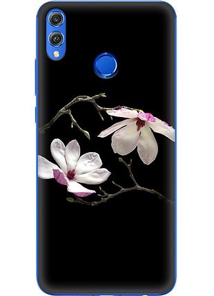 Чохол силіконовий з картинкою на huawei honor 8x (квітка, манголія)