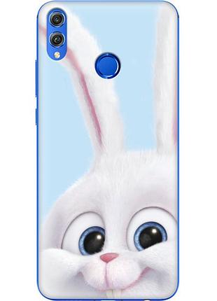 Чехол силиконовый с картинкой на huawei honor 8x (кролик снежок)
