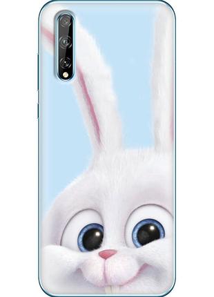 Чехол силиконовый с картинкой на huawei p smart s (кролик снежок)